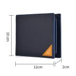 DEABOLAR Kurze Geldbörse für Herren, Kreuzmuster, dreifach faltbar, mit Reißverschluss, Münzbörse, Führerscheinkartenhalter, 087 (Blue), 087 (Black), 087 (Coffee) – Bild 3