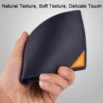 DEABOLAR Kurze Geldbörse für Herren, Kreuzmuster, dreifach faltbar, mit Reißverschluss, Münzbörse, Führerscheinkartenhalter, 087 (Blue), 087 (Black), 087 (Coffee) – Bild 5