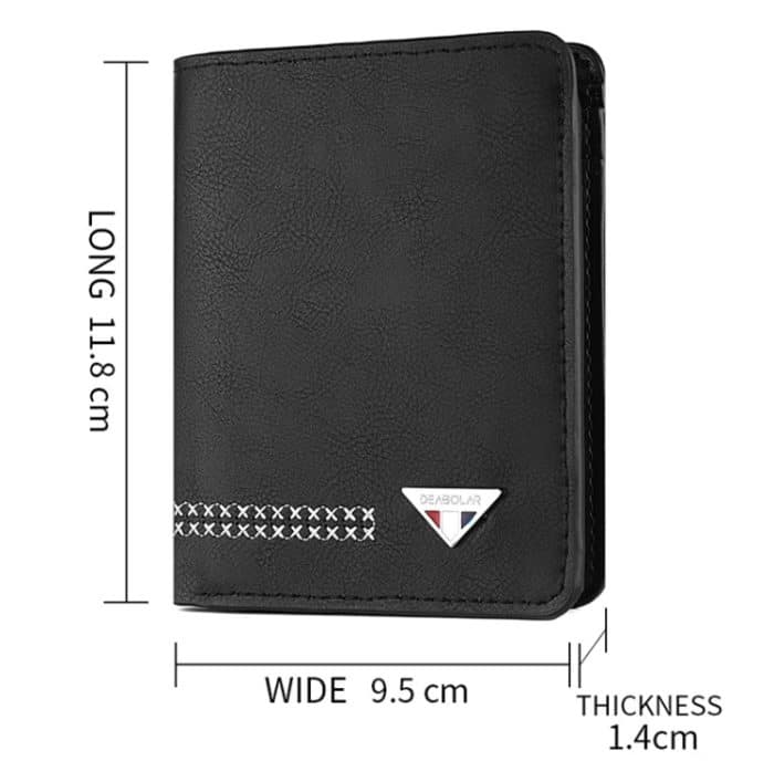 DEABOLAR Herren-Geldbörse, Retro, lässig, kurz, mit mehreren Kartenhaltern, Führerscheinetui – Bild 2