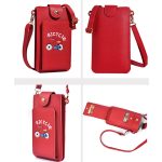 Damen-Handytasche, One-Shoulder-Kurier-Minitasche, bedruckt, langes Kartenetui – Bild 7