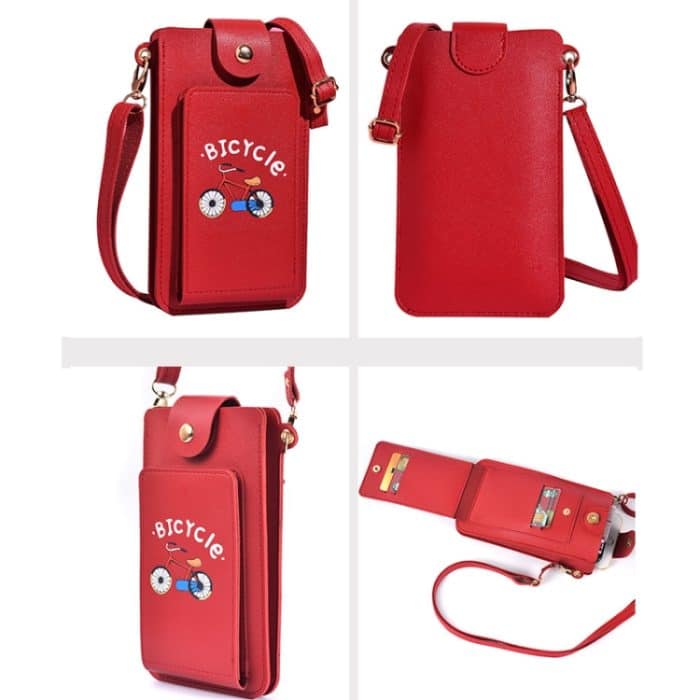 Damen-Handytasche, One-Shoulder-Kurier-Minitasche, bedruckt, langes Kartenetui – Bild 7