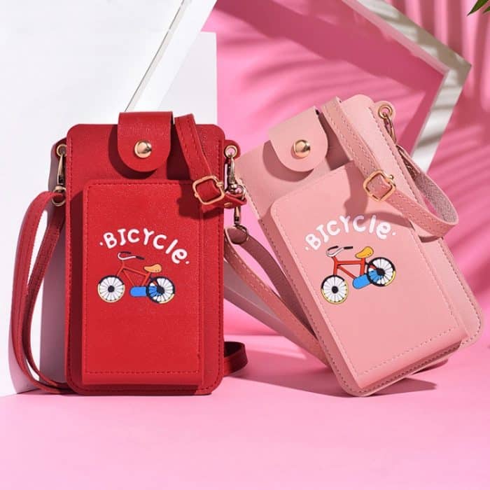 Damen-Handytasche, One-Shoulder-Kurier-Minitasche, bedruckt, langes Kartenetui – Bild 6