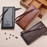 DEABOLAR Herren Lange Geldbörse Retro PU Weiches Leder Handschlaufe Clutch Handytasche – Bild 6