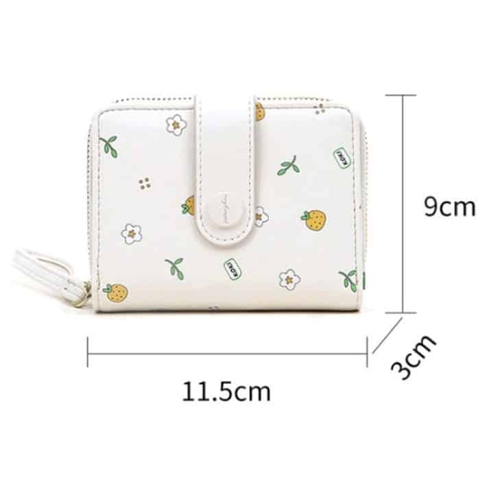 Kurze Geldbörse aus PU-Leder, niedlich bedruckte Geldbörse – Bild 4