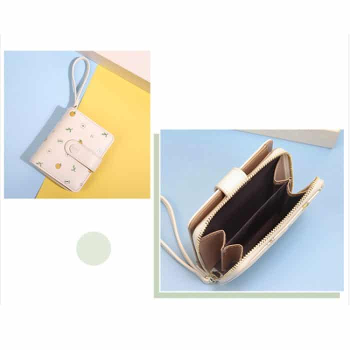 Kurze Geldbörse aus PU-Leder, niedlich bedruckte Geldbörse – Bild 6