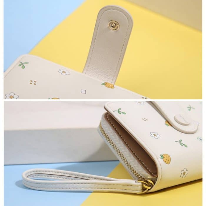 Kurze Geldbörse aus PU-Leder, niedlich bedruckte Geldbörse – Bild 7