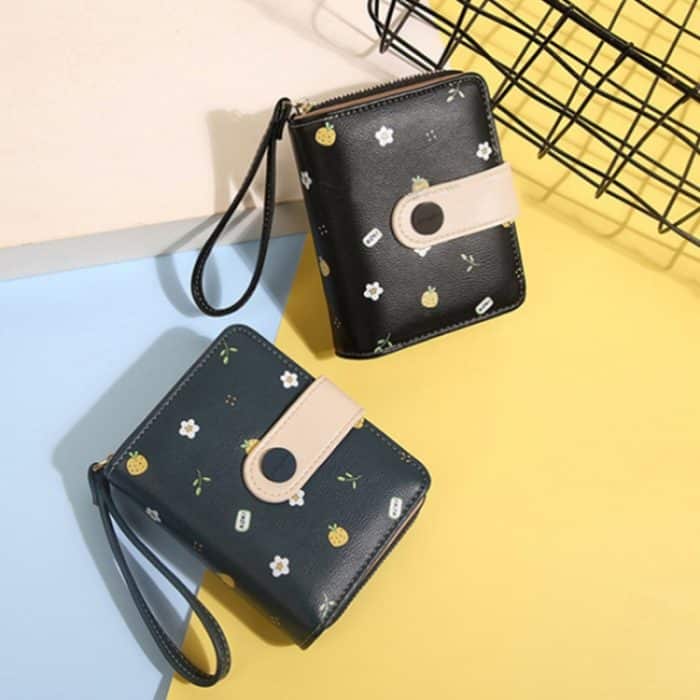 Kurze Geldbörse aus PU-Leder, niedlich bedruckte Geldbörse – Bild 9