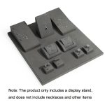 Grauer Schmuckständer aus Mikrofaser für Schmuck-Requisiten – Bild 5