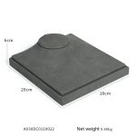 Grauer Schmuckständer aus Mikrofaser für Schmuck-Requisiten – Bild 5