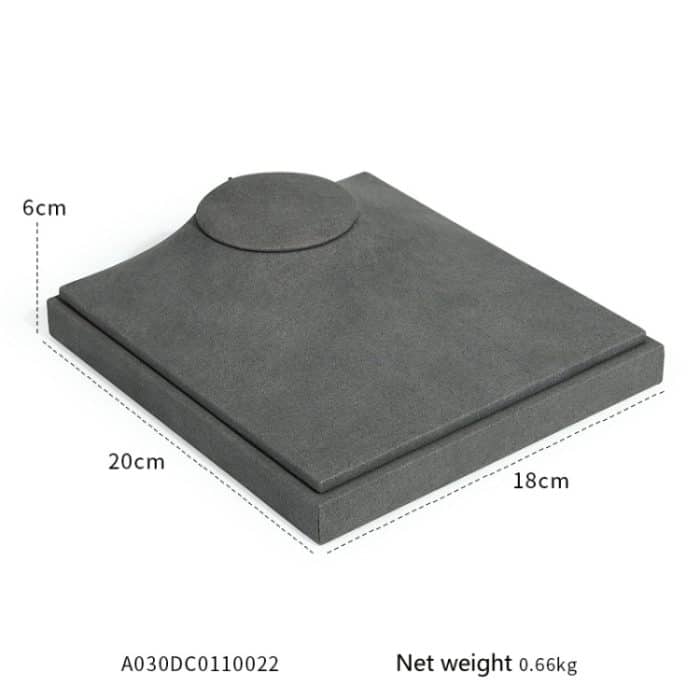 Grauer Schmuckständer aus Mikrofaser für Schmuck-Requisiten – Bild 5