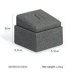 Grauer Schmuckständer aus Mikrofaser für Schmuck-Requisiten – Bild 5