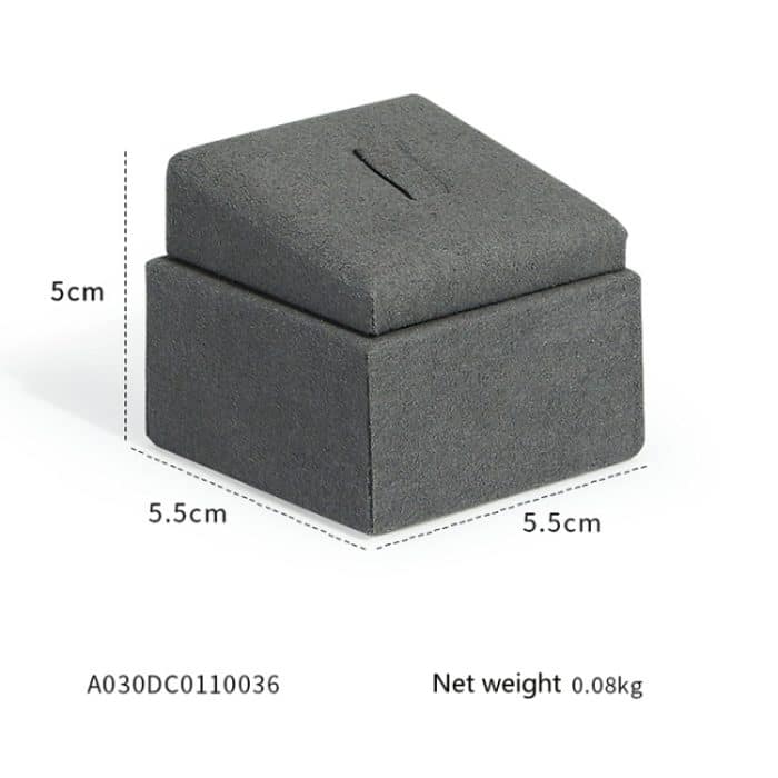 Grauer Schmuckständer aus Mikrofaser für Schmuck-Requisiten – Bild 5