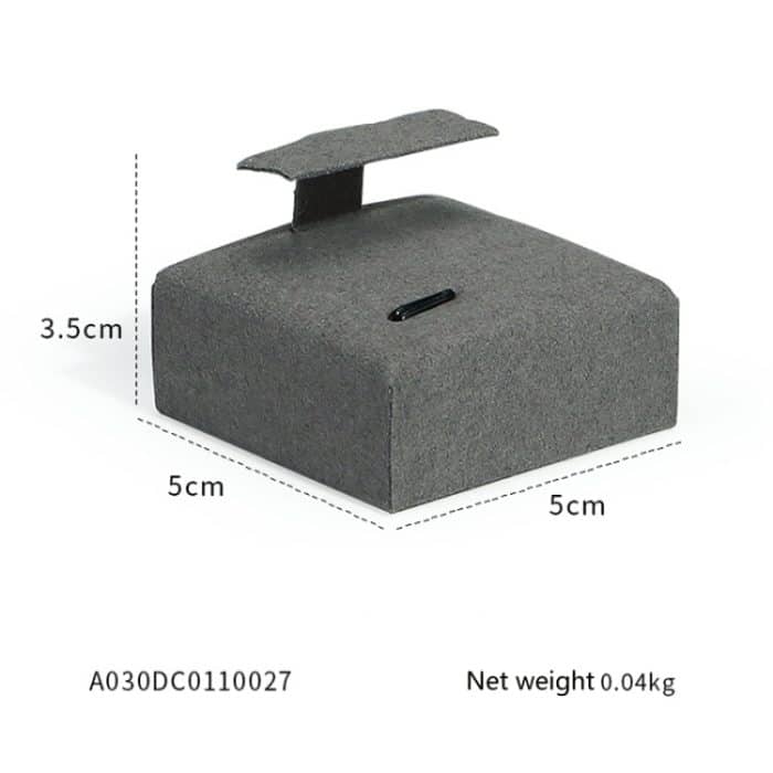 Grauer Schmuckständer aus Mikrofaser für Schmuck-Requisiten – Bild 5