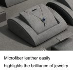 Grauer Schmuckständer aus Mikrofaser für Schmuck-Requisiten – Bild 4