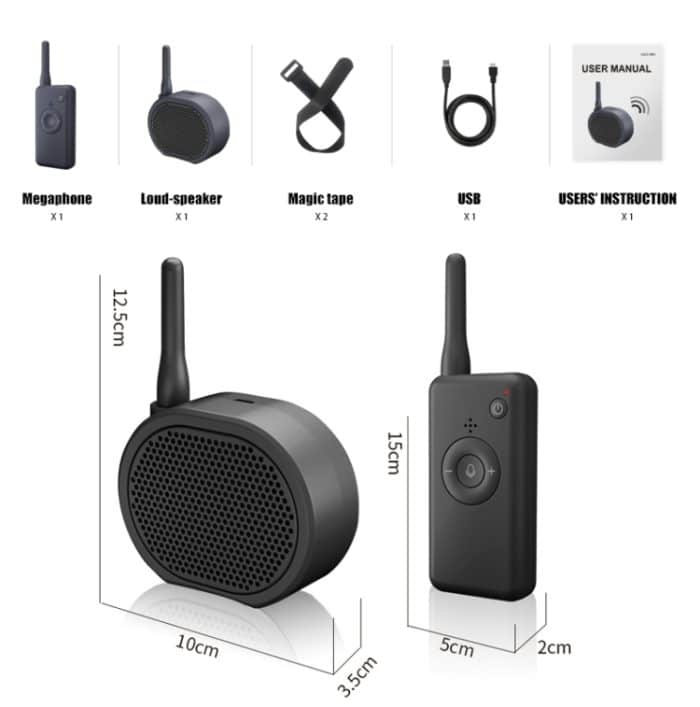 Mini Drone Megaphon Drahtloser tragbarer Lautsprecher 2KM Steuerung für DJI Mavic Mini/Mavic 2/Mavic Pro/FIMI X8SE/Phantom/Hubsan Zino – Bild 3