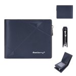 Baellerry Herren Kurze Geldbörse mit mehreren Karten, großes Fassungsvermögen, Leder-Geldbörse mit Reißverschluss