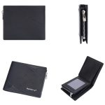 Baellerry Herren Kurze Geldbörse mit mehreren Karten, großes Fassungsvermögen, Leder-Geldbörse mit Reißverschluss – Bild 3