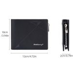 Baellerry Herren Kurze Geldbörse mit mehreren Karten, großes Fassungsvermögen, Leder-Geldbörse mit Reißverschluss – Bild 4