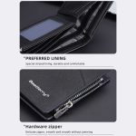 Baellerry Herren Kurze Geldbörse mit mehreren Karten, großes Fassungsvermögen, Leder-Geldbörse mit Reißverschluss – Bild 6