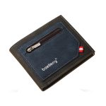 Baellerry Kunstleder Herren Kurze Geldbörse Große Kapazität Multi-Card Slot Reißverschluss Geldbörse