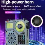 HanRongda HRD-A320 Hochleistungs-Multiband-Bluetooth-Karte, Taschenlampe, Beleuchtung, SOS-Alarm-Radio – Bild 5