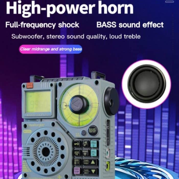 HanRongda HRD-A320 Hochleistungs-Multiband-Bluetooth-Karte, Taschenlampe, Beleuchtung, SOS-Alarm-Radio – Bild 5