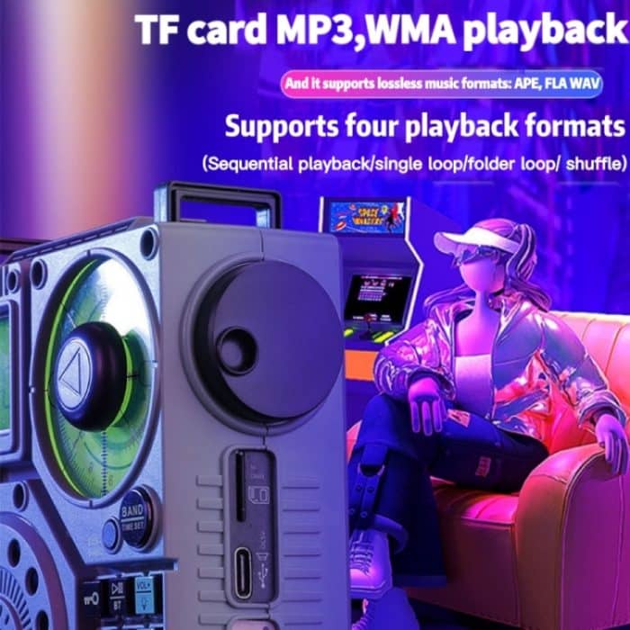 HanRongda HRD-A320 Hochleistungs-Multiband-Bluetooth-Karte, Taschenlampe, Beleuchtung, SOS-Alarm-Radio – Bild 8