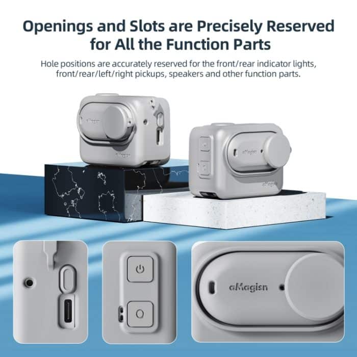 Für Insta360 GO 3 AMagisn Silikon Body Cover Schutzhülle mit Lanyard – Bild 6