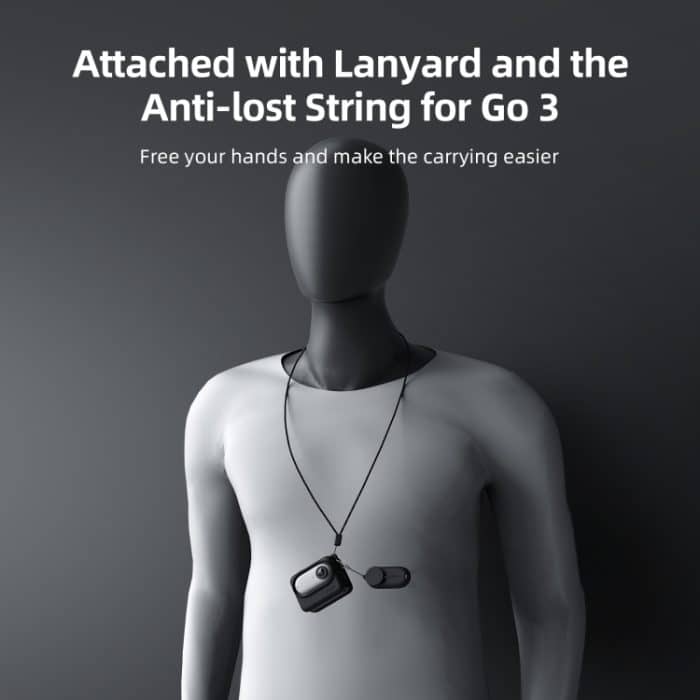Für Insta360 GO 3 AMagisn Silikon Body Cover Schutzhülle mit Lanyard – Bild 8