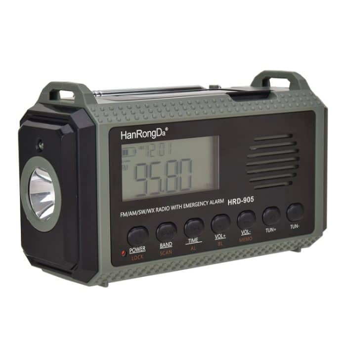 HanRongda HRD-905 Solarlade-LED-Beleuchtungserzeugung, Katastrophenschutz, Notfall-Vollbandradio, HRD-905 Army Green, HRD-905 Yellow Green – Bild 8