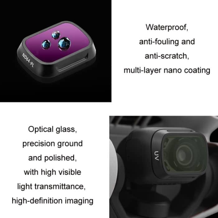 Für DJI MINI 3/MINI 3 PRO BRDRC Filter Schutzglas, UV Filter, CPL Filter, ND8-PL Filter, ND16-PL Filter, ND32-PL Filter, Filter ND64-PL, 4pcs/set UV+ND8PL+ND16pl+ND32PL, 4pcs/set ND8PL+ND16PL+ND32PL+ND64PL, 6pcs/set UV+CPL+ND8PL+ND16PL+ND32PL+ND64PL – Bild 4