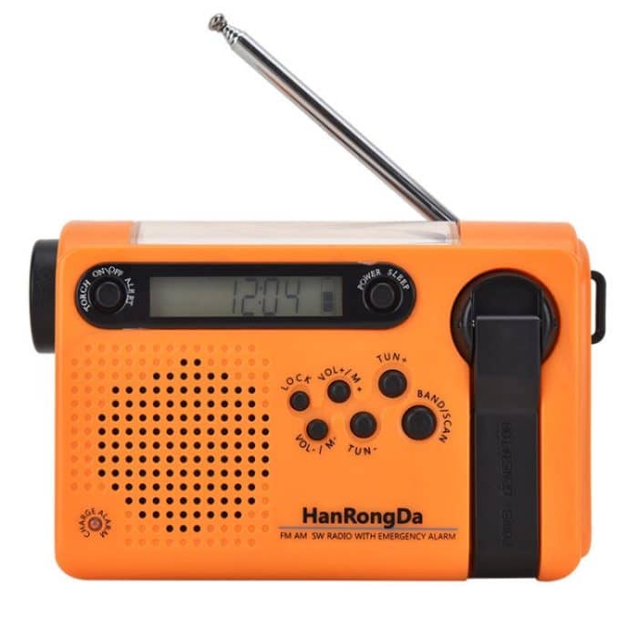 HanRongda HRD-900 LED-Beleuchtung, Solar-Handkurbel, Stromerzeugung, NOAA-Wetterwarnradio, HRD-900 Orange, HRD-900 Dark Green – Bild 1