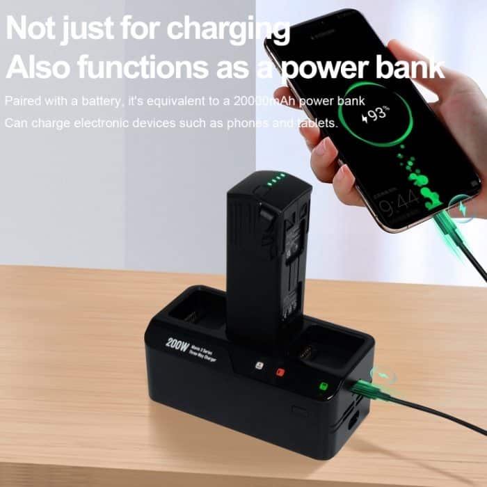 Für DJI Mavic 3 Series LKTOP 200W 3-Kanal-Akkuladegerät, US Plug, EU Plug – Bild 6