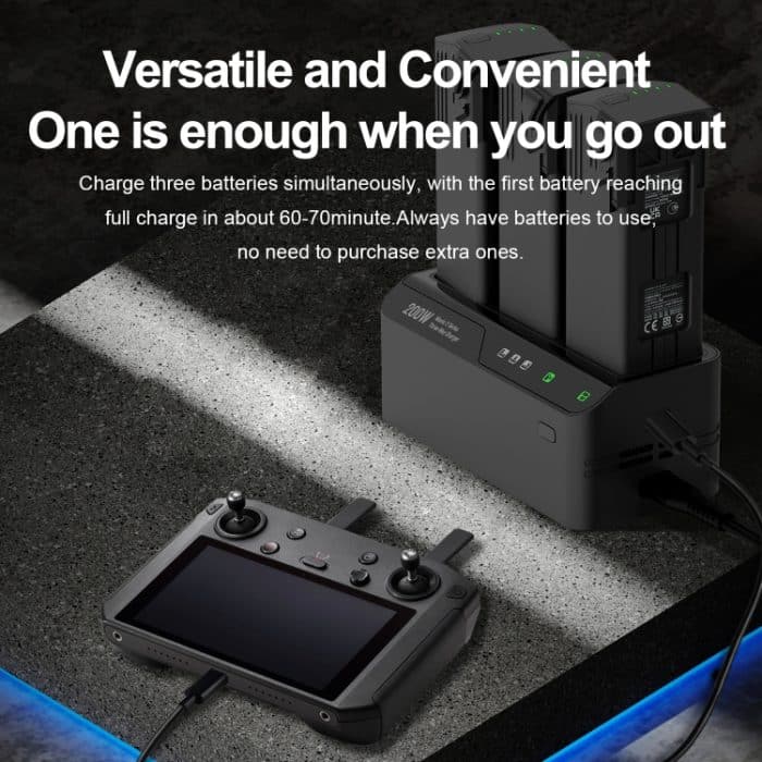 Für DJI Mavic 3 Series LKTOP 200W 3-Kanal-Akkuladegerät, US Plug, EU Plug – Bild 7
