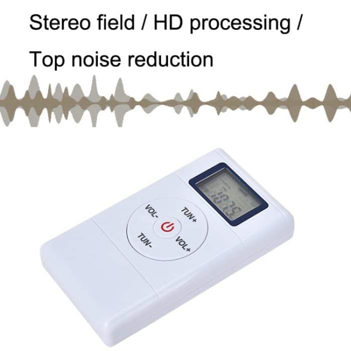 HanRongda HRD-109 Tragbarer Mini-FM-Radio-Konferenzempfänger, HRD-109 White, HRD-109 Silver Gray – Bild 6