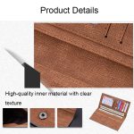 DEABOLAR Große Herren-Geldbörse, lange Geldbörse, ultradünn, getäfelte weiche Geldbörse – Bild 4