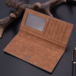 DEABOLAR Große Herren-Geldbörse, lange Geldbörse, ultradünn, getäfelte weiche Geldbörse – Bild 6