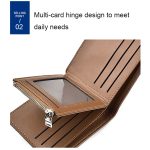 DEABOLAR Herren-Geldbörse, kurz, dreifach gefaltet, horizontal, PU-Leder, großes Fassungsvermögen, Multi-Karten-Geldbörse – Bild 5