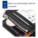 DEABOLAR Herren-Geldbörse, kurz, dreifach gefaltet, horizontal, PU-Leder, großes Fassungsvermögen, Multi-Karten-Geldbörse – Bild 6