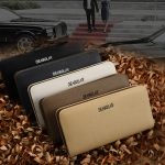 DEABOLAR Lange Geldbörse aus Saffiano-Leder mit großem Fassungsvermögen und mehreren Fächern und Reißverschluss-Clutch – Bild 2