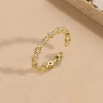 Offene Ringe aus Kupfer mit Perlennaht