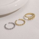 Offene Ringe aus Kupfer mit Perlennaht – Bild 5