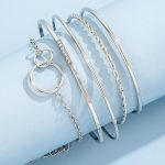 Blatt-Diamant-Armband, Kreis-Spitzenmuster, verstellbares Armband