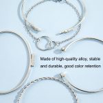 Blatt-Diamant-Armband, Kreis-Spitzenmuster, verstellbares Armband – Bild 2