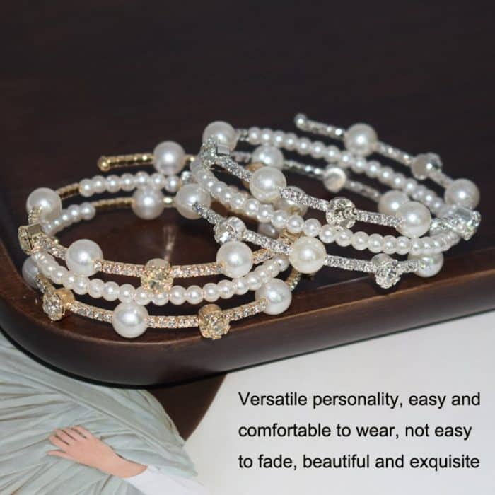 Einfaches, mit Strassperlen umwickeltes Armband. Vielseitiges Armband – Bild 3