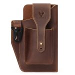 HUMERPAUL Retro Schlüsselanhänger trägt Gürtel Leder Handytasche Herren Gürteltasche, BP717 (Coffee), BP717 (Light Brown), BP717 (Black)