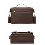 HUMERPAUL Leder Umhängetasche Herren Retro Umhängetasche Pendler Herren Kleine quadratische Tasche, MH636 (Brown), MH636 (Coffee) – Bild 3