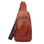 HUMERPAUL Herren Umhängetasche Leder Mesengers Diligent Brusttasche, MH623 (Red Brown), MH623 (Yellow Brown), MH623 (Dark Brown)