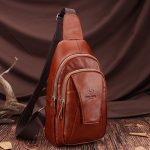 HUMERPAUL Herren Umhängetasche Leder Mesengers Diligent Brusttasche, MH623 (Red Brown), MH623 (Yellow Brown), MH623 (Dark Brown) – Bild 6