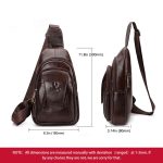 HUMERPAUL Herren Umhängetasche Leder Mesengers Diligent Brusttasche, MH623 (Red Brown), MH623 (Yellow Brown), MH623 (Dark Brown) – Bild 2